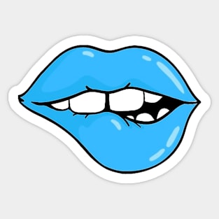 Kinky Blue Lips Sticker